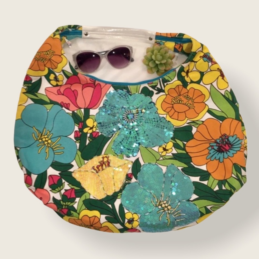 Tianni XL Tropical Sequin Bag New With Tag